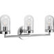 Paia 3 Light 23.13 inch Polished Chrome Bath Vanity Wall Light