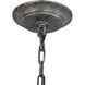 Bright 4 Light 18 inch Washed Gray with Malted Rust Chandelier Ceiling Light