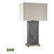 East Hampton 28 inch 9.5 watt Gray with Stone Outdoor Table Lamp