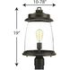 Queenscliff 1 Light 19 inch Antique Bronze Outdoor Post Lantern