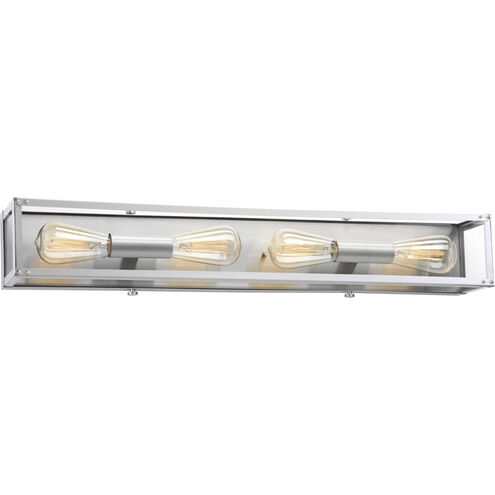 Islands 4 Light 30 inch Stainless Steel Bath Vanity Wall Light, Design Series