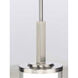 Beaches 1 Light 6 inch Brushed Nickel Mini-Pendant Ceiling Light