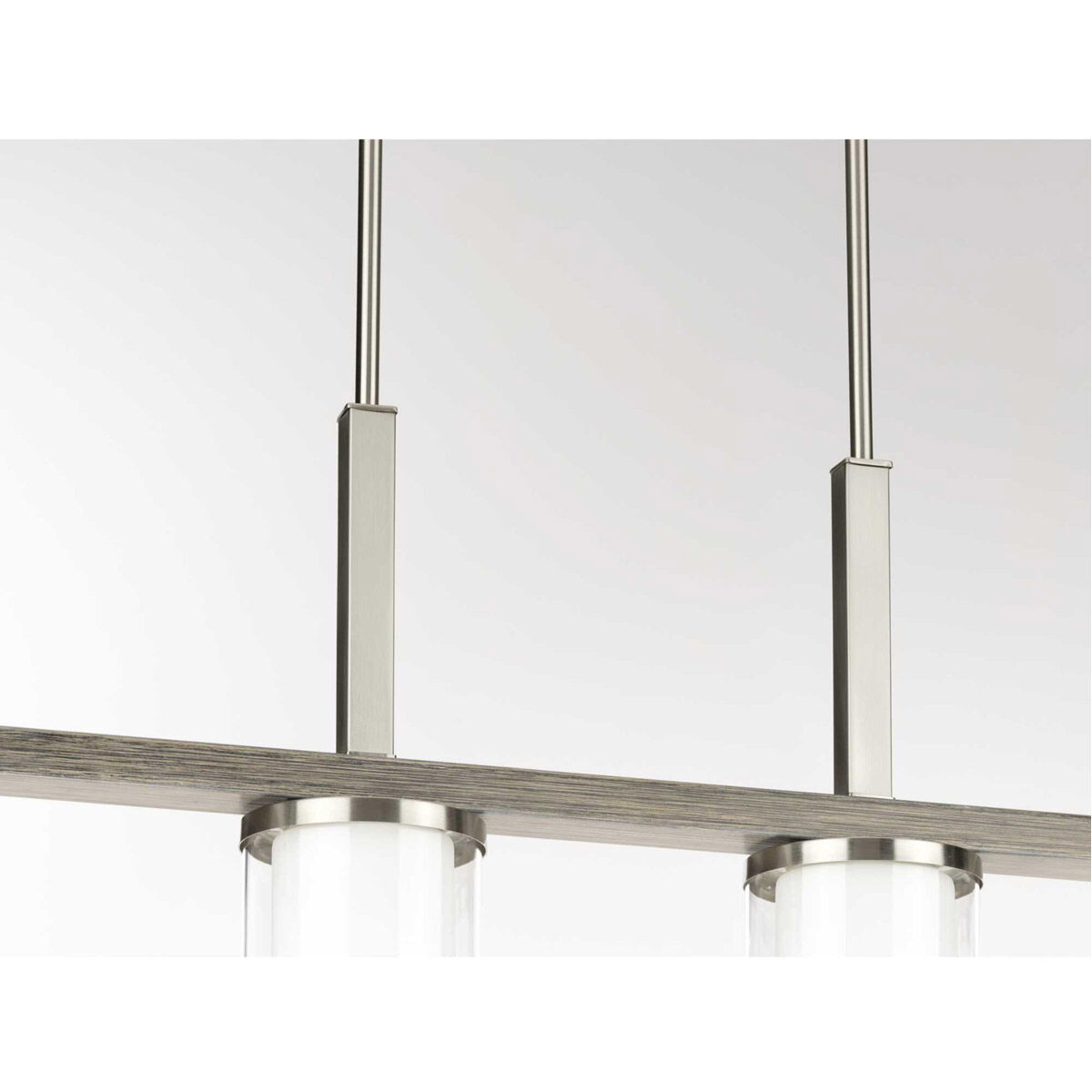Beaches 4 Light 38 inch Brushed Nickel Linear Chandelier Ceiling Light