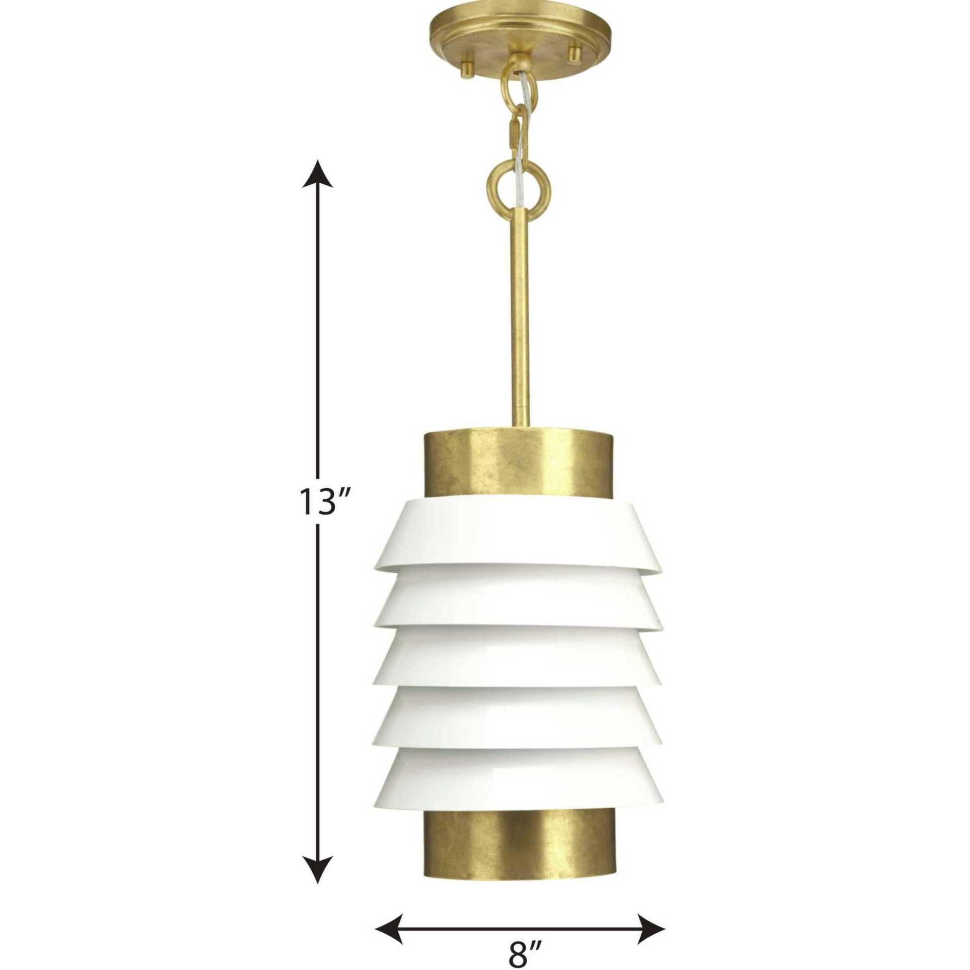 Railay Beach 1 Light 8 inch Brushed Brass Pendant Ceiling Light, Design Series