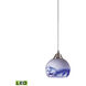 Kas LED 6 inch Satin Nickel Multi Pendant Ceiling Light, Configurable