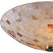 Dewey Beach 2 Light 12 inch Satin Nickel with Ivory Semi Flush Mount Ceiling Light
