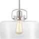 Aft 1 Light Brushed Nickel Pendant Ceiling Light