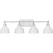 Paradise Beach 4 Light 33 inch Polished Chrome Bath Vanity Wall Light