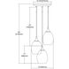 Galleon Beach 3 Light 12 inch Satin Nickel Multi Pendant Ceiling Light, Configurable