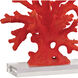 Bay of Biscay 28 inch 150 watt Red with Clear Table Lamp Portable Light