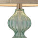 Bethany 25 inch 100.00 watt Green with Brushed Steel Table Lamp Portable Light