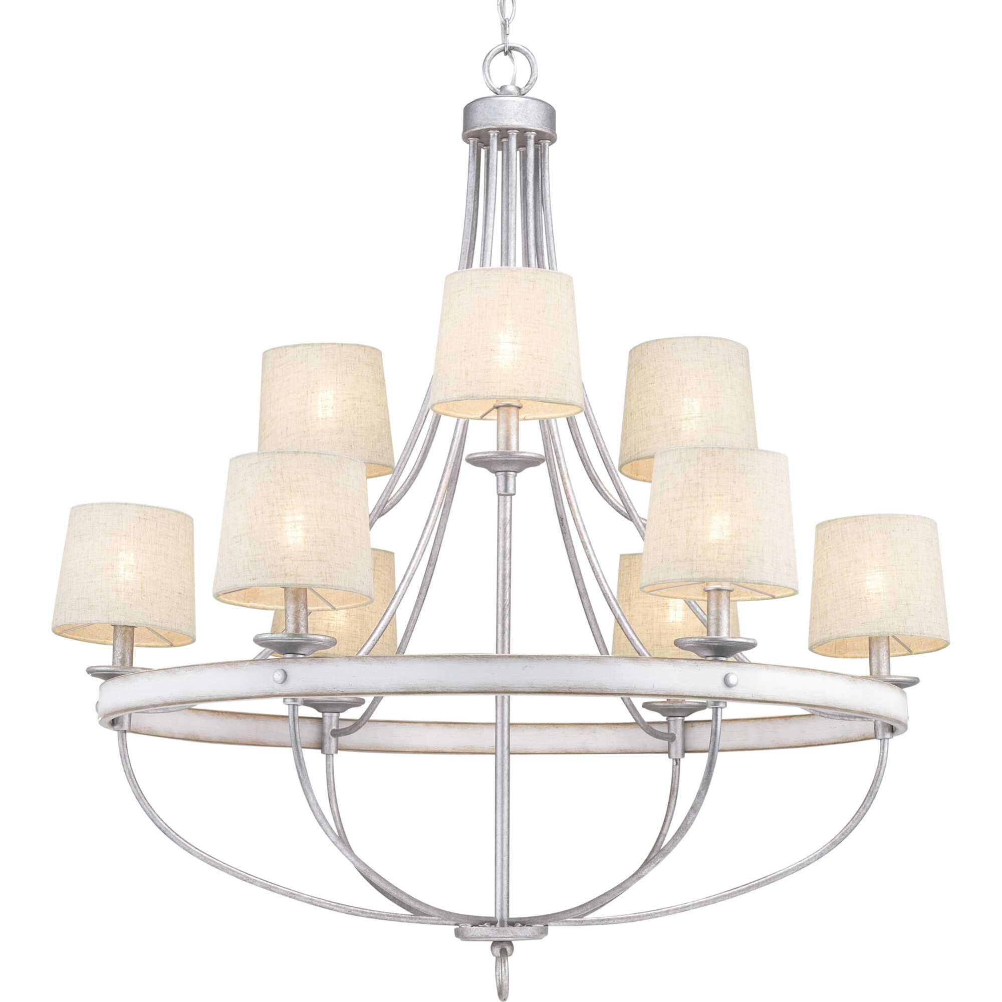 Camps Bay 9 Light 35 inch Galvanized Chandelier Ceiling Light