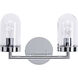 Paia 2 Light 13.5 inch Polished Chrome Bath Vanity Wall Light