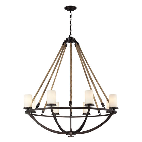 Hanalei Bay 8 Light 41 inch Aged Bronze Chandelier Ceiling Light