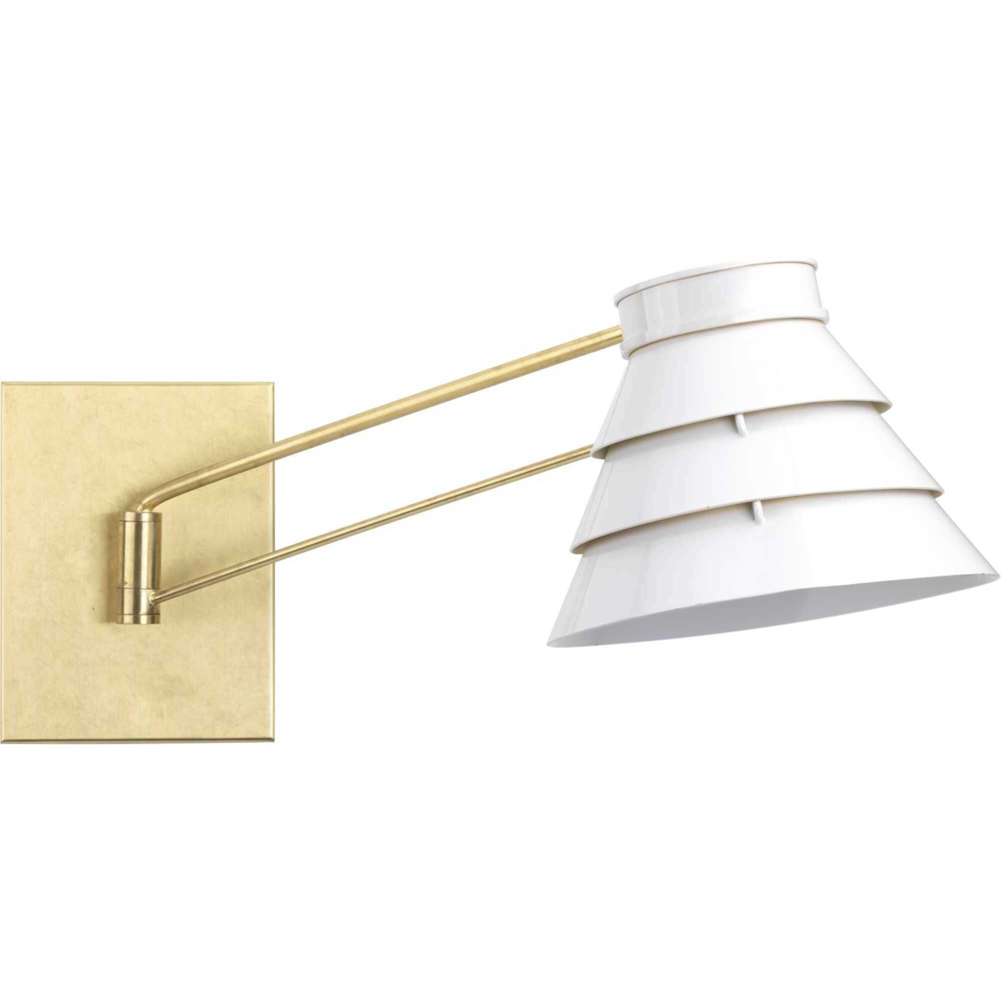 Railay Beach 22.5 inch 60 watt Brushed Brass Swing Arm Wall Sconce Wall Light, Design Series