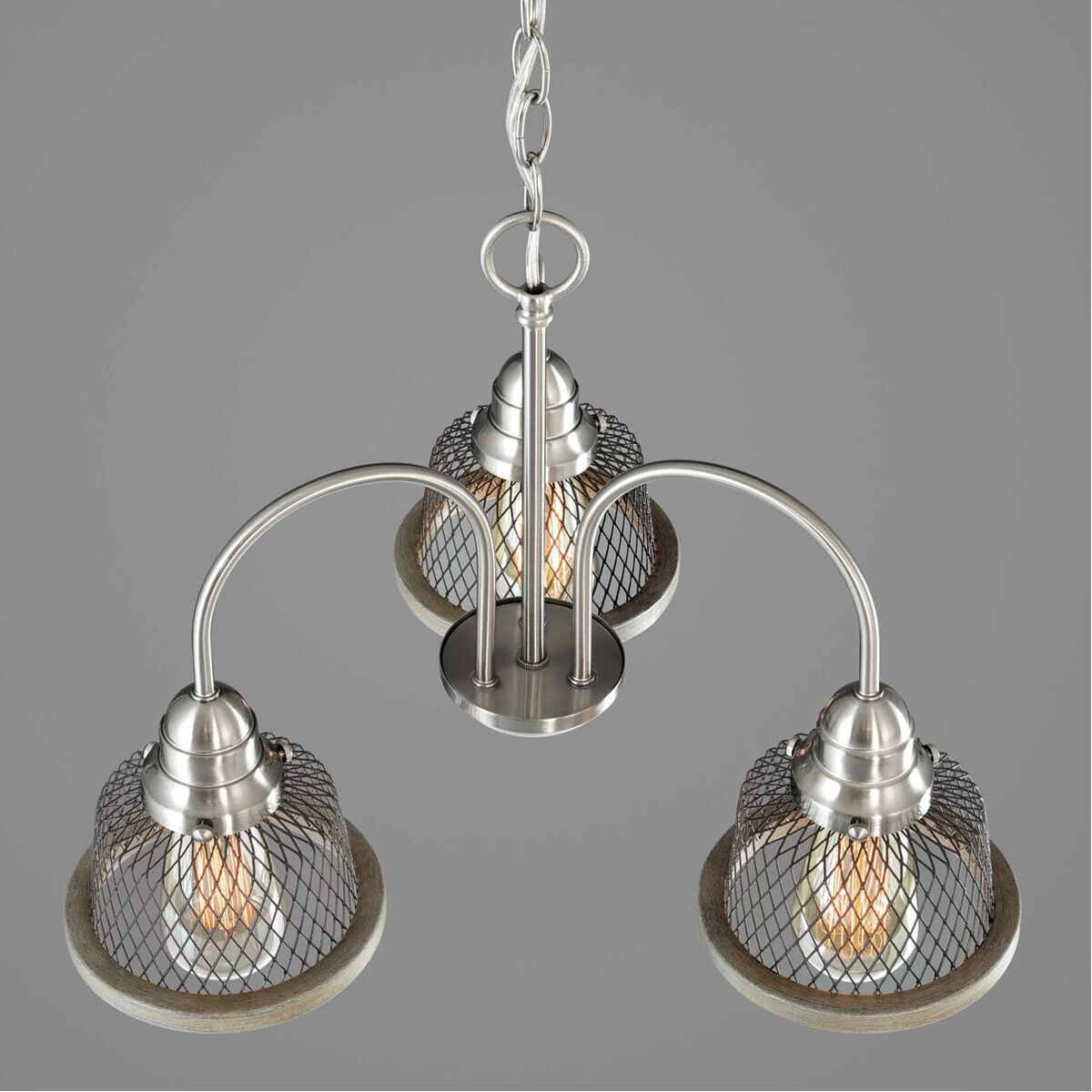 Biarritz 3 Light 20 inch Brushed Nickel Chandelier Ceiling Light