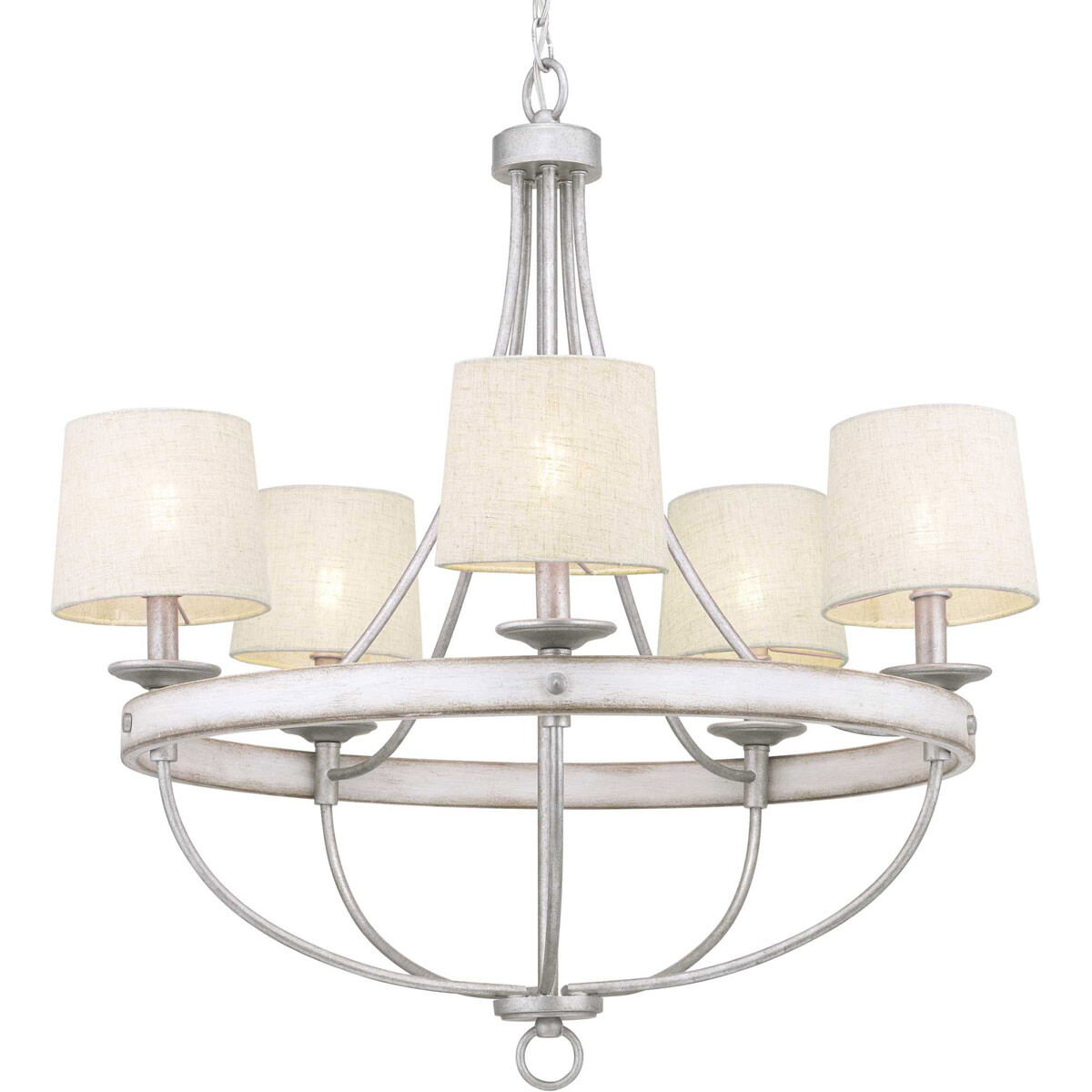 Camps Bay 5 Light 26 inch Galvanized Chandelier Ceiling Light