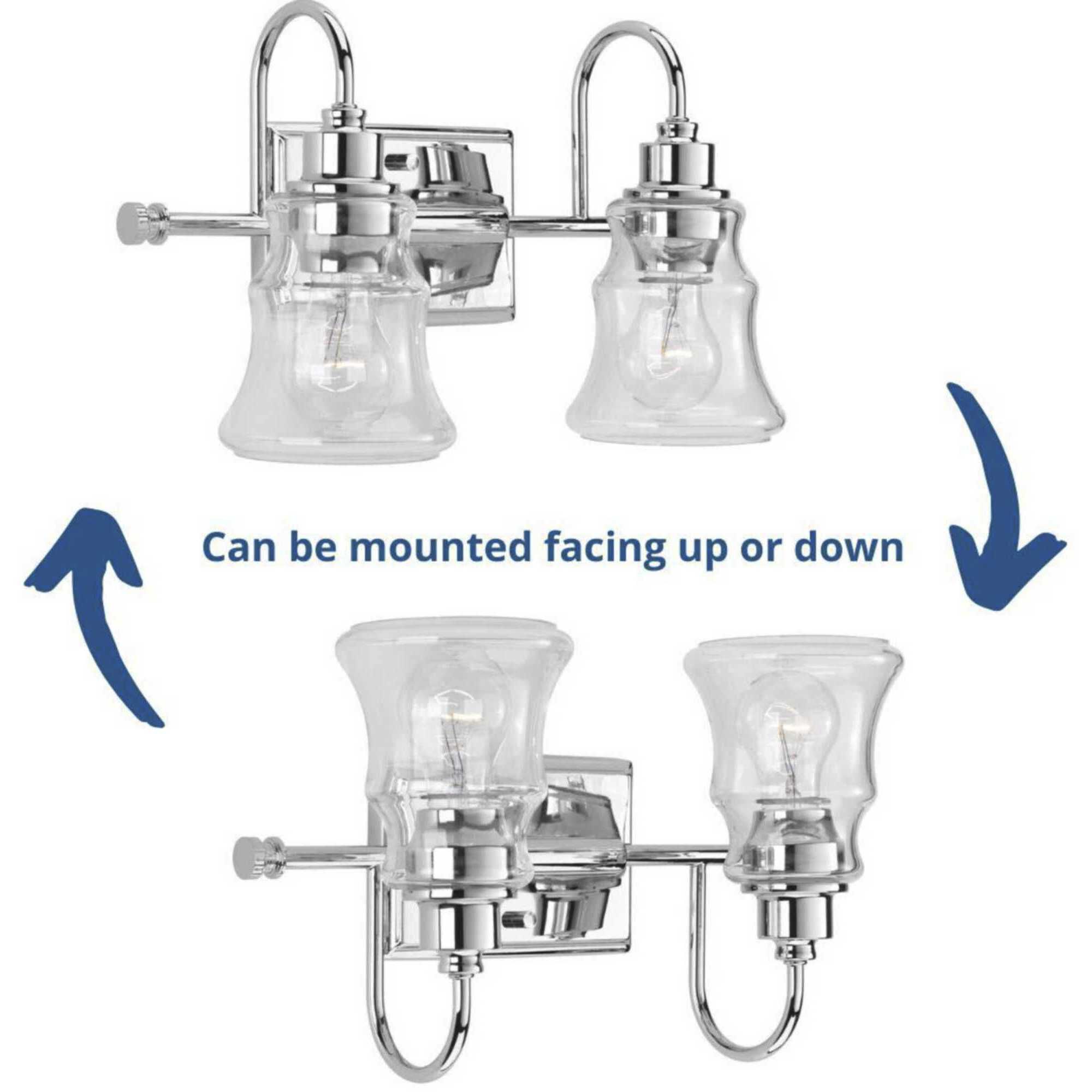 Maritime 2 Light 15 inch Polished Chrome Bath Vanity Wall Light