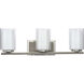 Beaches 3 Light 24 inch Brushed Nickel Bath Vanity Wall Light