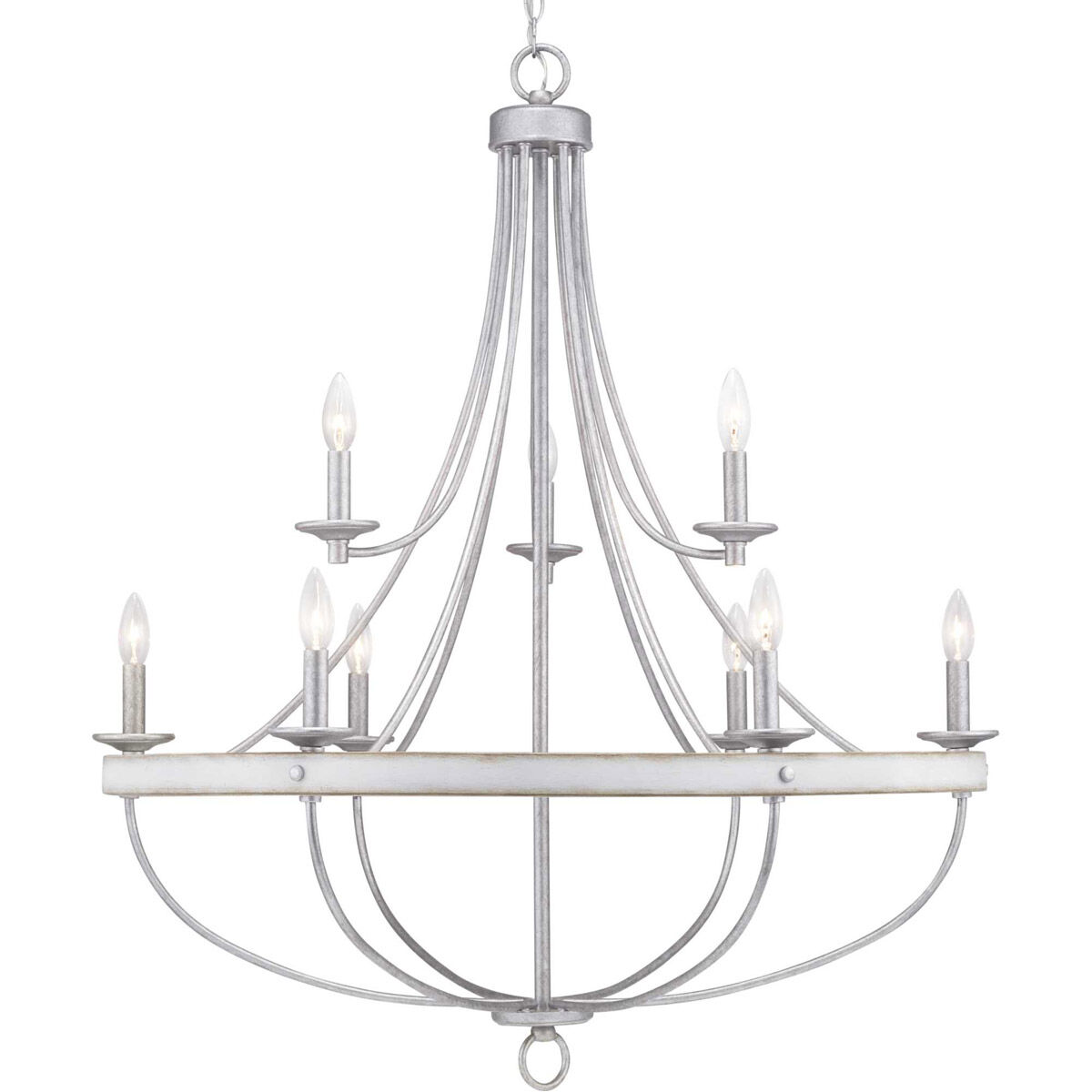 Camps Bay 9 Light 35.25 inch Galvanized Chandelier Ceiling Light