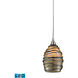 Bay of Campeche LED 5 inch Satin Nickel Mini Pendant Ceiling Light