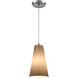 Isle 1 Light 6 inch Satin Nickel with Smokey White Mini Pendant Ceiling Light