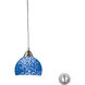 Saint George 1 Light 6 inch Satin Nickel Mini Pendant Ceiling Light