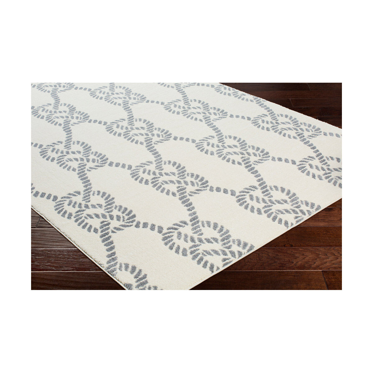 South Beach 87 X 31 inch Medium Gray/Cream Rugs, Runner