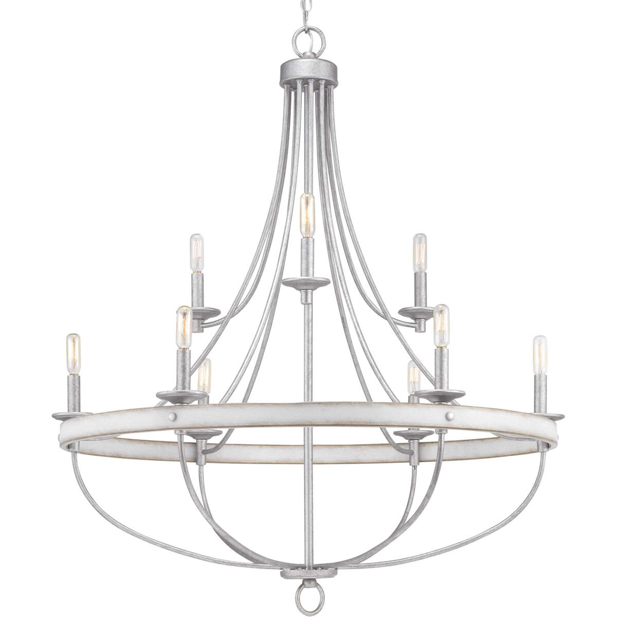 Camps Bay 9 Light 35.25 inch Galvanized Chandelier Ceiling Light