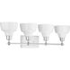 Paradise Beach 4 Light 33 inch Polished Chrome Bath Vanity Wall Light