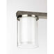 Beaches 4 Light 38 inch Brushed Nickel Linear Chandelier Ceiling Light