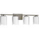 Beaches 4 Light 34 inch Brushed Nickel Bath Vanity Wall Light