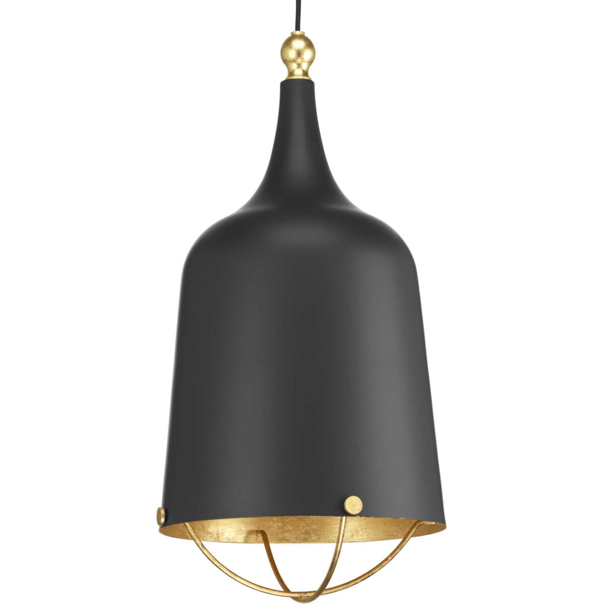 St. Thomas 1 Light Matte Black Pendant Ceiling Light, Design Series