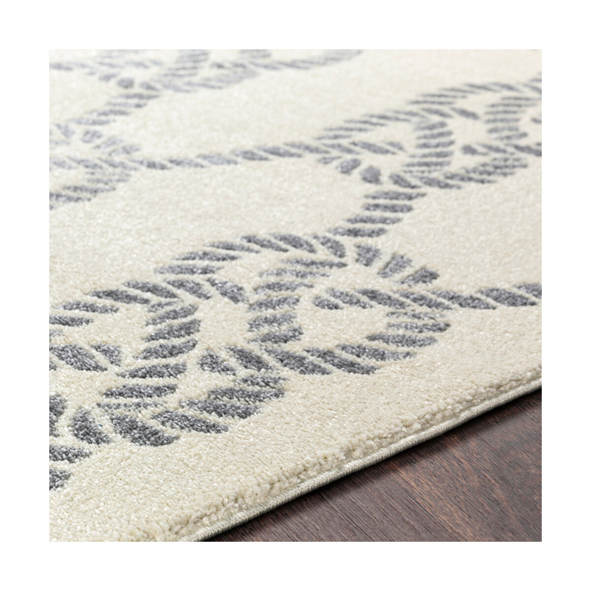 South Beach 87 X 31 inch Medium Gray/Cream Rugs, Runner