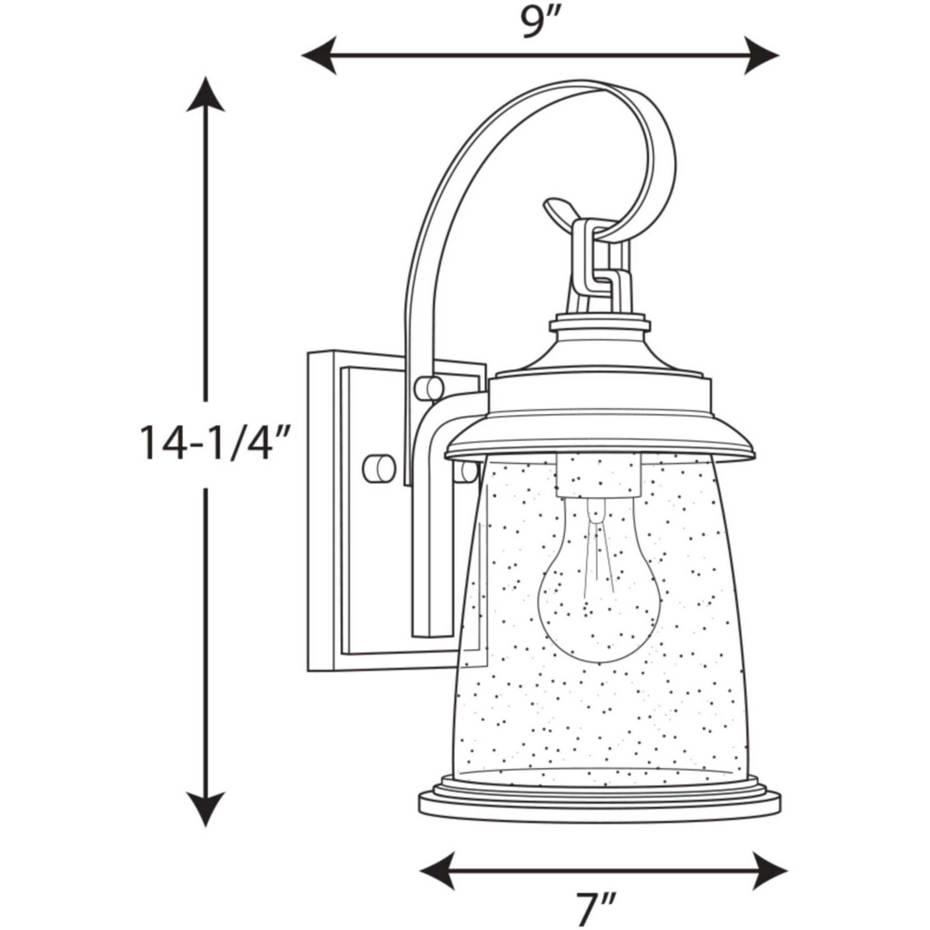 Queenscliff 1 Light 14 inch Antique Bronze Outdoor Wall Lantern, Small