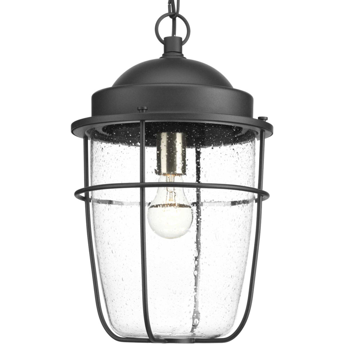 Flatts 1 Light 10.5 inch Textured Black Outdoor Hanging Lantern