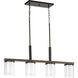 Beaches 4 Light 38 inch Antique Bronze Linear Chandelier Ceiling Light