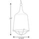 St. Thomas 1 Light Matte Black Pendant Ceiling Light, Design Series