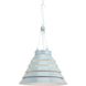 Blue Hill 3 Light 24.88 inch Matte Blue Enamel Pendant Ceiling Light, Design Series