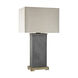 East Hampton 28 inch 100 watt Gray with Stone Outdoor Table Lamp
