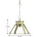 Frenchman Bay 1 Light 15.75 inch Brushed Nickel Pendant Ceiling Light, Design Series