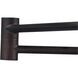 Lituya Bay 25 inch 150 watt Aged Bronze Swingarm Sconce Wall Light