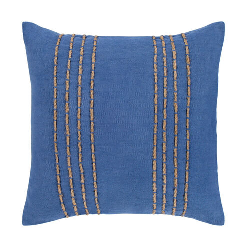 San Leandro Bay 22 X 22 inch Dark Blue/Tan Pillow Cover, Square