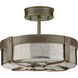 Frenchman Bay 4 Light 14.38 inch Aged Brass Semi-Flush Mount Ceiling Light, Design Series