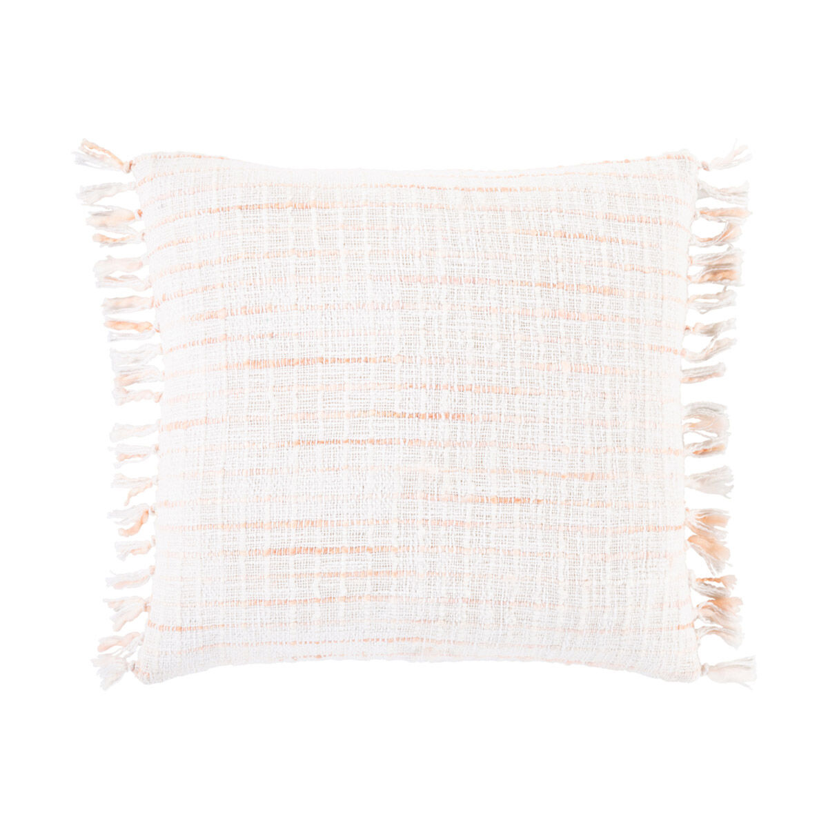 Hermitage Bay 18 X 18 inch White/Blush/Peach/Pale Pink Pillow Cover