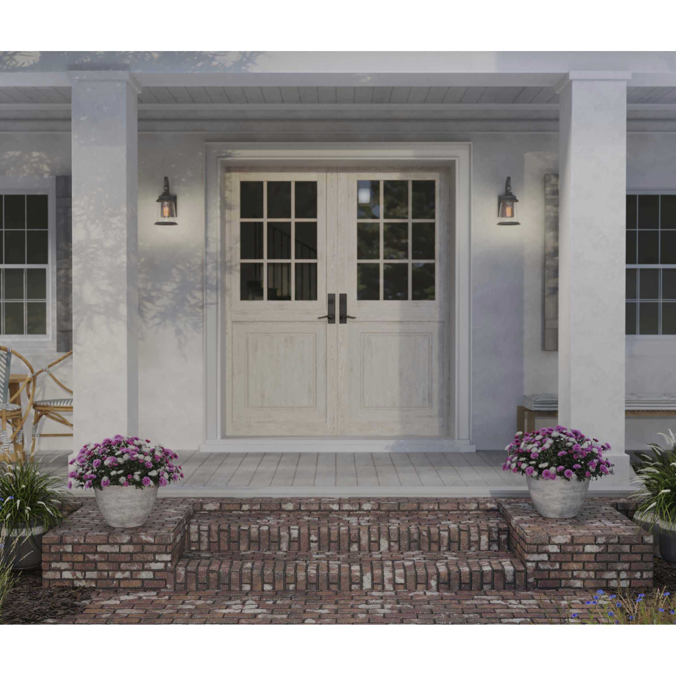 Queenscliff 1 Light 14 inch Antique Pewter Outdoor Wall Lantern, Small