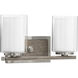 Beaches 2 Light 14 inch Brushed Nickel Bath Vanity Wall Light