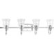 Maritime 4 Light 33 inch Polished Chrome Bath Vanity Wall Light