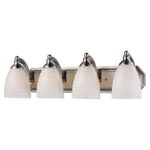 Sea of Azov 4 Light 27 inch Satin Nickel Vanity Light Wall Light