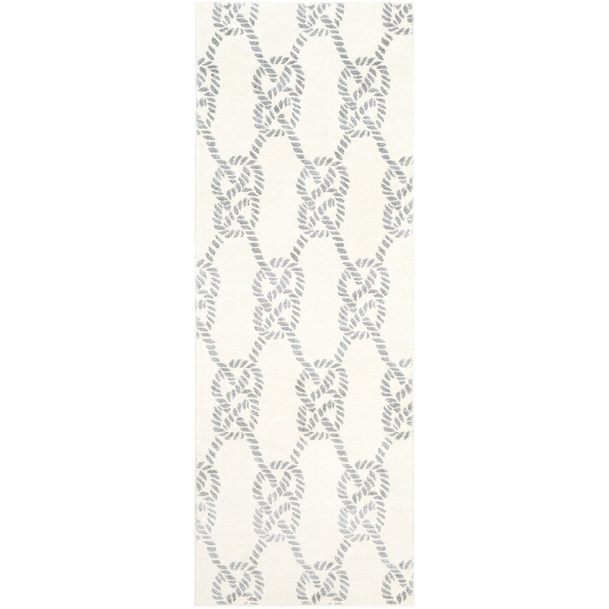South Beach 87 X 31 inch Medium Gray/Cream Rugs, Runner